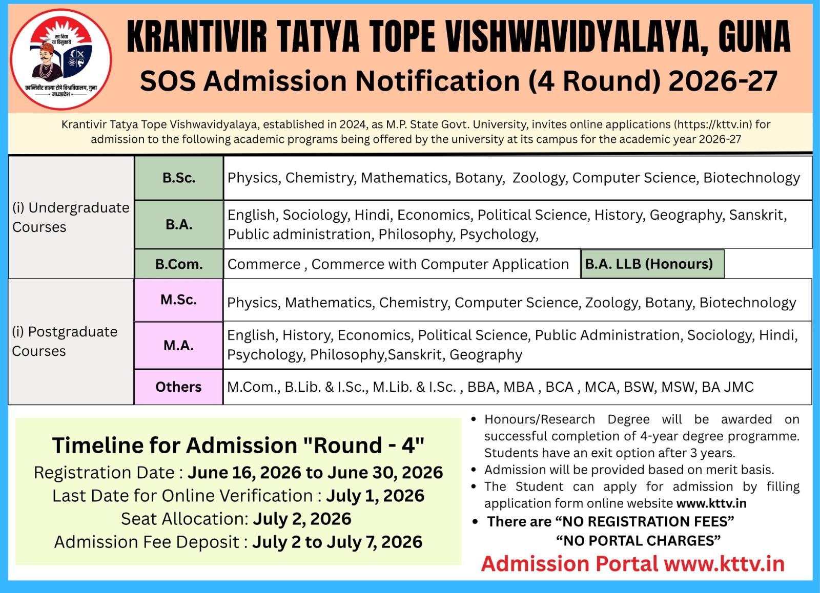 Admission Notification